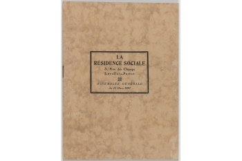 Compte-rendu de l'assemblée générale de "La Résidence Sociale", tenue le 11 mars 1932. / Collections Roger-Viollet / BHVP